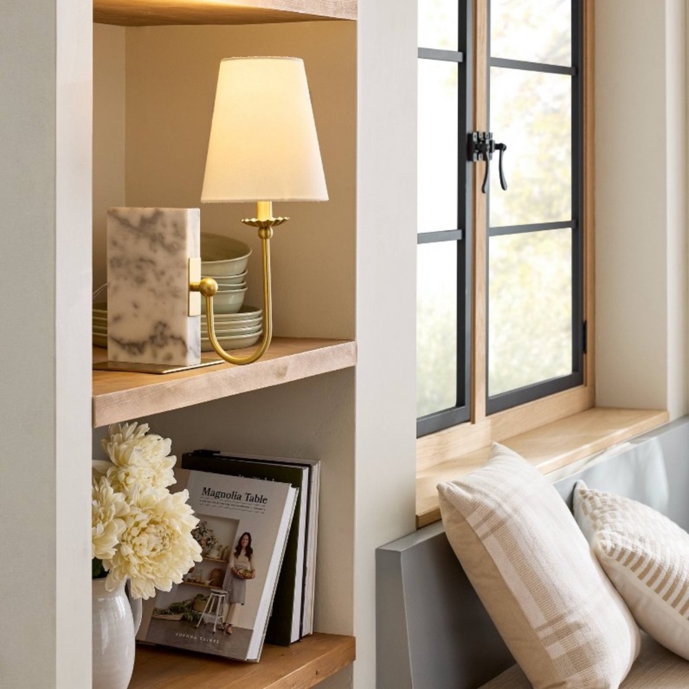 Set of 2 Hearth & Hand Magnolia Marble Book Shelf Lamps